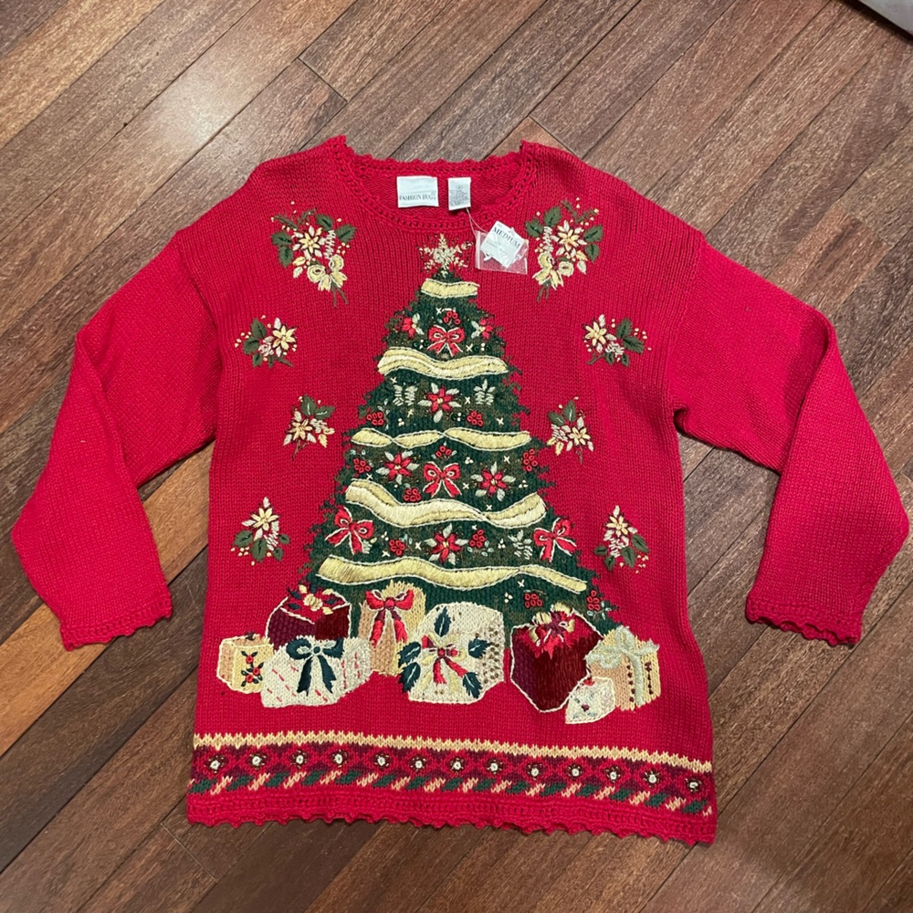 NWT Fashion Bug Knit Christmas Sweater